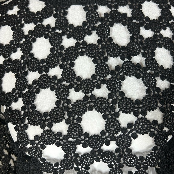 N/Nicholas Revolve Black Lace Crochet Dress Cocktail Witchy Whimsigoth Sexy - Picture 4 of 14